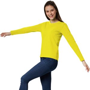 Langarm-Shirt Frauen - gelb, XL