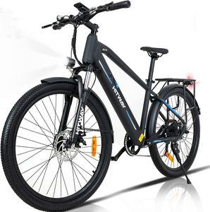 26 Zoll E Bike Herren/Damen, Elektrofahrrad, E-Mountainbike, 36V/12AH Lithium-Ionen-Akku Ebike, 35-90km(Assistenz-Modus) Elektrofahrrad Pedelec Elektrisches Fahrrad mit Shimano 7 MTB