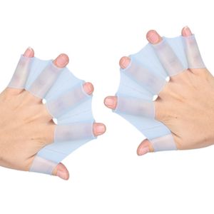 1 Paar Handschwimmflossen Wasserhandschuhe Palm Flippers Finger Schwimmhandschuhe Paddel zum Schwimmen Tauchen