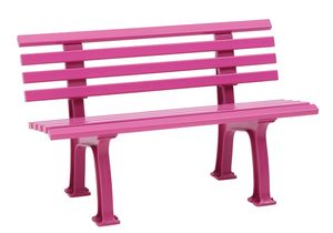 BLOME Sitzbank Ibiza, Gartenbank in pink, Kinderbank für Garten & Terasse, 2-Sitzer