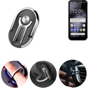 K-S-Trade 3in1 Smartphone-Ring Handy-Ring kompatibel mit Gigaset GX290 Fingerhalterung  Handyring Tischständer Lüftungsgitter-Halterung Tisch