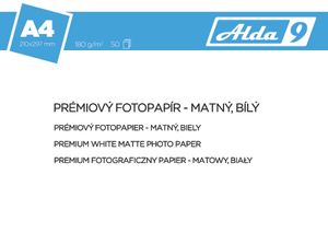 Fotopapier A4 180 g/m2, Premium matt, weiß, 50 Blatt