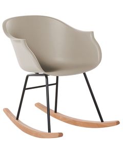 BELIANI Schaukelstuhl Beige Kunststoff Skandinavisch Modern