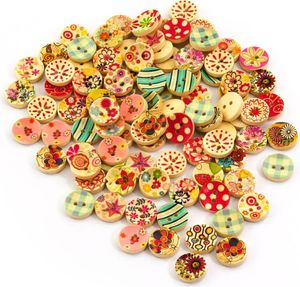 Oblique Unique 100x Holz Knöpfe Kinderknöpfe Buttons Nähen Kleidung Deko Basteln