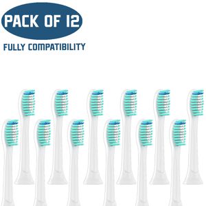 12 Stück Ersatzbürstenköpfe Zahnbürste für Philips Sonicare Electric tooth Brush