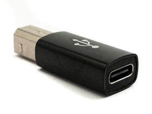 USB 3.1 MIDI Adapter Typ C Buchse zu 2.0 Typ B Stecker Kabel in Schwarz