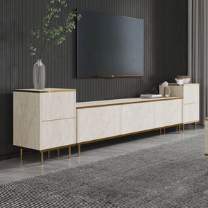 Skye Decor, Imaj - Travertine, Travertin, TV-Einheit, 180 x 45,2 x 35 cm, 100 % MELAMINBESCHICHTETE SPANPLATTEN Skye Decor, Imaj - Travertine, Travertin, TV-Einheit, 180 x 45,2 x 35 cm, 100 % MELAMINBESCHICHTETE SPANPLATTEN