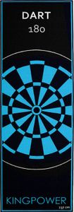 Kingpower Dartteppich mit Abwurflinie, Dart Zubehör mit Motiv, Dartmatte mit Oche, pflegeleichter Teppich rutschfest , Auswahl:Design 4 - 237 x 80 cm