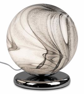 Formano Lampe Kugel 25 cm Marmor Glas Kugelleuchte mit Touchfunktion