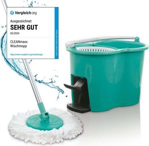 CLEANmaxx dwukomorowy system filtracji brudnej wody łatwe wyciskanie czyszczenie bez smug laminat parkiet i płytki antybakteryjny CLEANmaxx dwukomorowy system filtracji brudnej wody łatwe wyciskanie czyszczenie bez smug laminat parkiet i płytki antybakteryjny