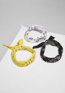 Urban Classics TB4180 | Multicolor Bandana 3-Pack - Farbe: black+yellow+white - Größe: One Size