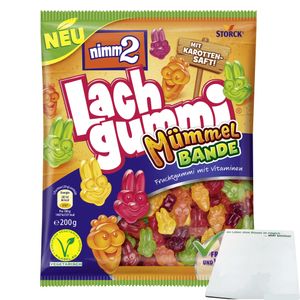 Nimm2 Lachgummi Mümmel Bande (200g Packung) + usy Block