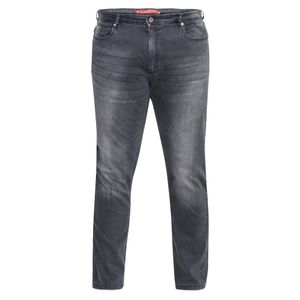 Pánske strečové džínsy Duke Benson, zúžený strih, kráľovská veľkosť DC181 (54L (veľkosť džínsov)) (sivá stonewash)