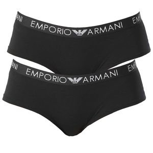 EMPORIO ARMANI Damen Pants Hotpants Cheeky Pants (2er Pack) Schwarz/Black XL