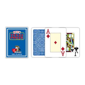 Modiano Texas Poker kartová hra 100% plastová modrá