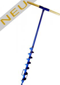 Erdbohrer 70mm 7cm - 1m lang blau