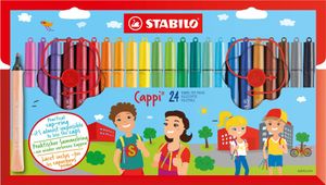 STABILO 168/24-4 pero s vláknovým hrotom Cappi 24 ks rôzneho druhu.