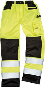 Pánské kalhoty s vysokou viditelností Safe-Guard Safety Cargo Trousers R327X Yellow Fluorescent Yellow XXL