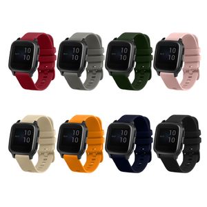 kwmobile 8x Sportarmband kompatibel mit Garmin Venu Sq Music / Sq Armband - Großes Set Smartwatch Armband in verschiedenen Farben