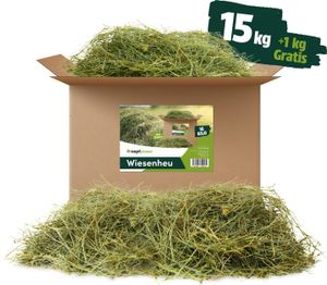 napfpower Heu 16 kg direkt vom Hof | 1. Schnitt Wiesenheu | unbehandeltes Heu für Futter & Einstreu