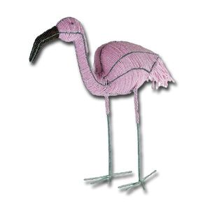 Afrika Deko-Kunst Flamingo 'Pinkie'