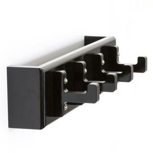 Homestyle4u 1043, Schlüsselhaken Wand, Schlüsselboard Schlüsselbrett Holz, Schwarz
