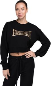 Lonsdale Culbokie Frauen Sweatshirt Cropped Schwarz Größe L