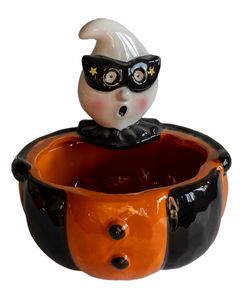 Vintage Halloween Geist Süßigkeiten Schale aus Keramik