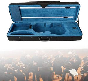 4/4 Softcase Geigenkoffer Violinenkoffer Geigenkasten Rucksacksystem mit 2 Verstellbar Gurt Violinetui für Geige Violine Schwarz Blau