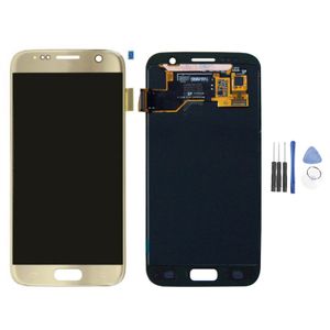 LCD displej s dotykovým displejem Digitizér ve zlaté barvě pro Samsung Galaxy S7 G930 G930F