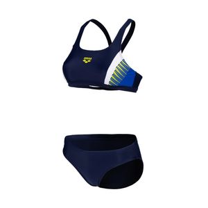 arena Sport Bikini für Damen Threefold chlor- und salzwasserbeständig, Farbe:Blau, Größe:38