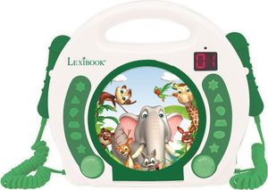 Lexibook Przenośny odtwarzacz CD z 2 mikrofonami Zwierzęta