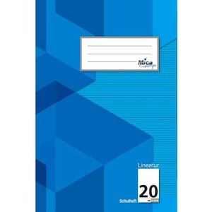 Doppelheft A4 - Lineatur 20 - blanko mit Linienblatt - 32 Blatt