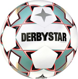DERBYSTAR Stratos TT Fußball weiß/blau/orange 5