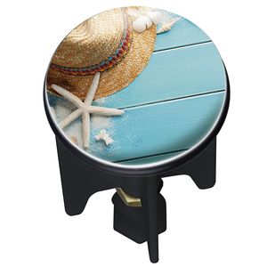 WENKO Waschbeckenstöpsel Pluggy on The Beach Stopfen, für alle handelsüblichen Abflüsse, Plastik, Mehrfarbig, 3.9 x 3.9 x 6.5 cm