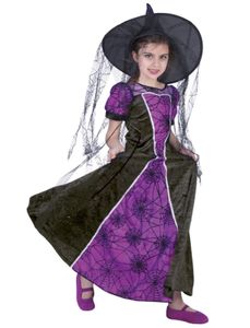 Hexe Spinnenkönigin Kleid Thekla für Mädchen Größe: 128
