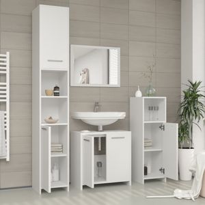Súprava kúpeľňového nábytku Livinity® Kiko, 4 kusy, biela