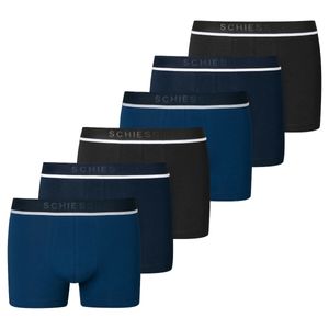 Schiesser 6er Pack - 95/5 - Organic Baumwolle Shorts / Pants Sportlicher Logo-Webgummibund, Bequeme Beinausschnitte und ohne störende Nähte, Elastische Single-Jersey-Qualität
