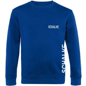 Sweatshirt Schalke - Brust & Seite - Größe: XL - Farbe: blau
