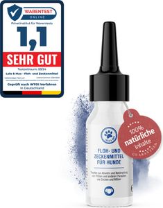Lolo & Max - Spot On Floh- und Zeckenschutz für Hunde - bis zu 8 Monate, 100% natürlich & effektiv gegen Parasiten (Flöhe,Zecken,Milben), 40ml Tropfen