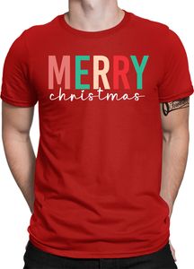 Merry Christmas - Weihnachten X-mas Weihnachtsgeschenk Herren T-Shirt, Rot, L