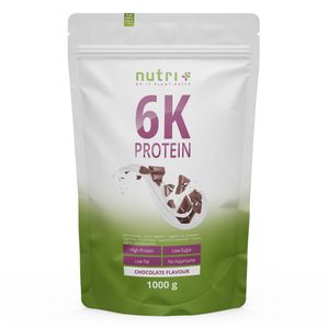 PROTEINPULVER 1kg - über 80 % Eiweiß - Nutri-Plus pflanzliches Protein Powder - 6-Komponenten Eiweißpulver 1000g ohne Aspartam - Schokolade