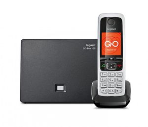 Gigaset C430A GO Schnurlostelefon mit Anrufbeantworter schwarz silber