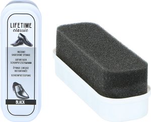 SCHUHPOLIER-Schwamm mit Behälter selbstglänzender Schwarz Schuhputzschwamm Schuhschwamm Glanz Schuhpflege Schuhe 2-Varianten 55 (Schwarz)