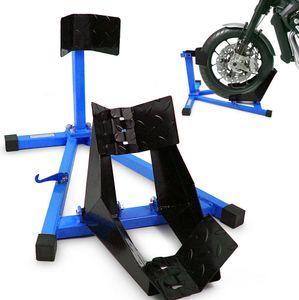Bituxx Motorradwippe Motorrad Radwippe Montageständer vorne Motorradständer Transportständer Vorderrad Blau MS-15204