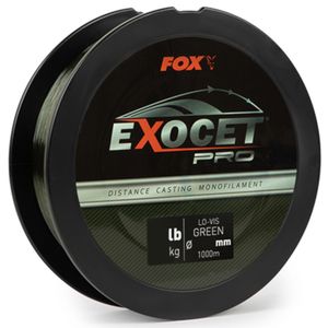 Fox Exocet Pro Monofilament Lo-Vis Green X1000M Monofile Angelschnur, Durchmesser pro mm:0,37