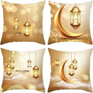 4X Eid Mubarak Ramadan Kissenbezüge Kissenbezug,Throw Pillow Covers Ramadan Dekorationen Ornamente Heimdekoration,Kissenbezug