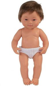Miniland Kaukasische Babypuppe Mit Down-syndrom 38 Cm Beige  Beige One Size