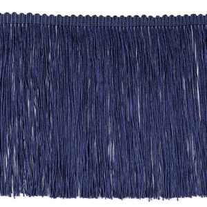 Fransenborte 155mm breit Zuschnitt ab 1m Meterware Quastenborte Zierborte Farbwahl, Farbe:marineblau
