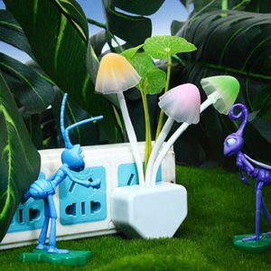 Pilz Lotus blatt LED Bunt Nachtlicht, Lichtsteuerung Fantasie Plug-In Nachtlicht
